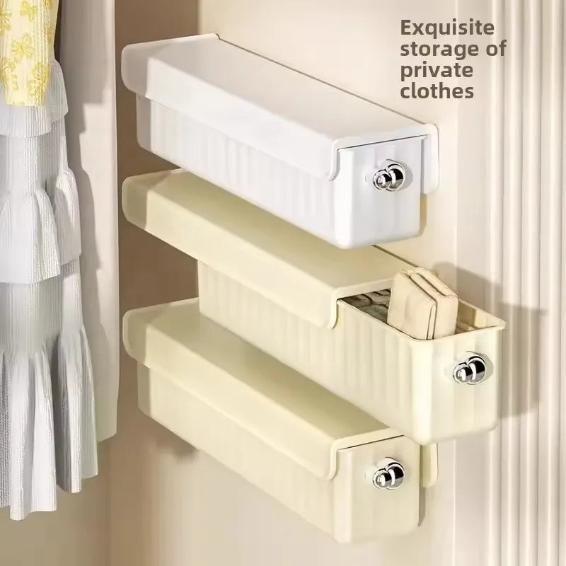 1pc Pull-out Underwear Bra Organizer Drawer Socks Storage Box Wall Mounted Panties Boxes Bedroom Closet Organizer Spave Saving