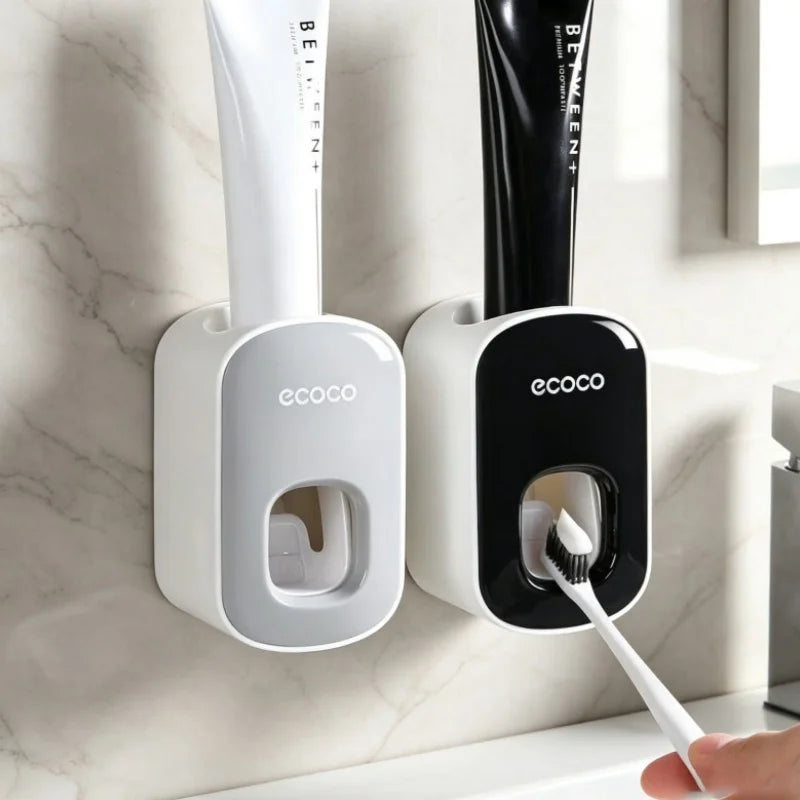 Wall Mount Automatic Toothpaste Dispenser Waterproof Toothpaste Squeezer Bathroom Toothbrush Holder Accessories