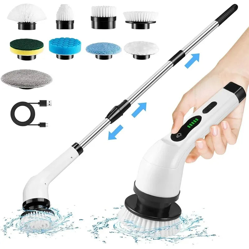 Powerful Cordless Electric Spin Scrubber Multipurpose Cleaning Brush for Shower Sink Tile Grout Kitchen Bathroom