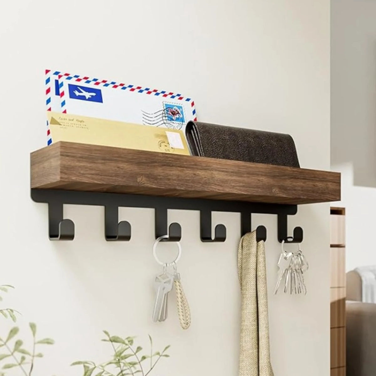 Wall Mounted Key Holder/Hangers Sturdy Easy to Install Key Holder Wall Decor for Home Storage & Organization
