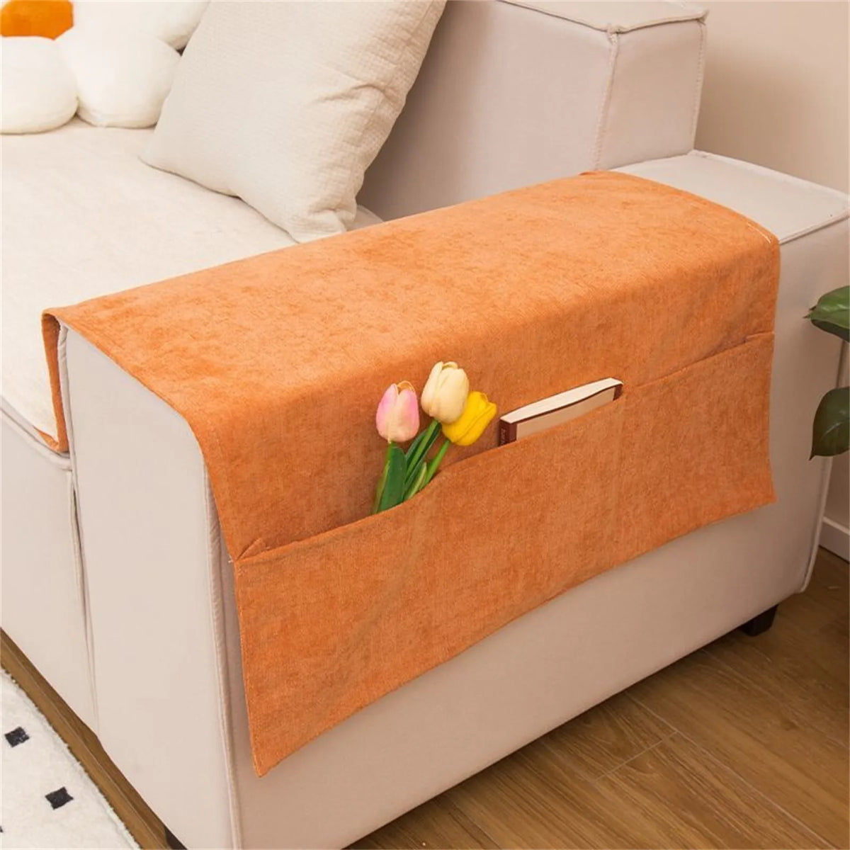 Sofa Armrest Organizer Pouch Sofa Cover Side Pockets For Storage Home Hanging Organizer Magazine Books Snacks Remote Control