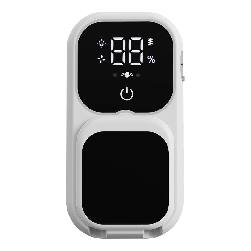 Rechargeable Smart Double Toothbrush UV Sterilizer Wall Mount Toothbrush Holder UV Disinfection & Air Drying Digital Display