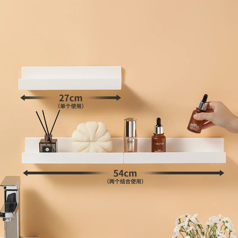 White Corner Shower Caddy No Drill Bathroom Shelf ABS Wall Mounted Shampoo Holder Storage Rack for Bathroom Kitchen Organizer
