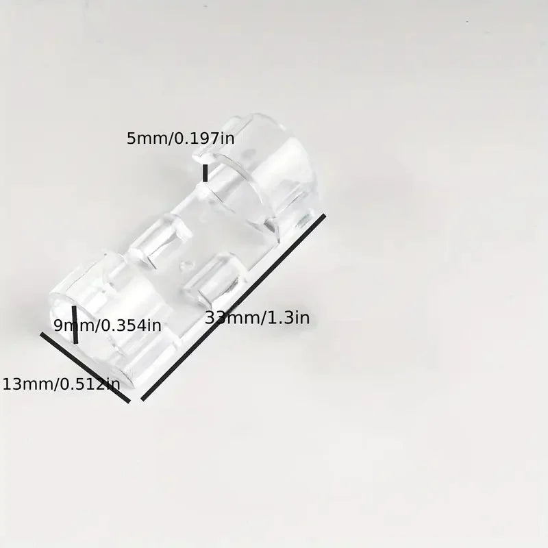200/10pcs Clear Plastic Cable Clips Transparent Wire Organizers for Wall & Desk Cable Management Adhesive Cord Holders