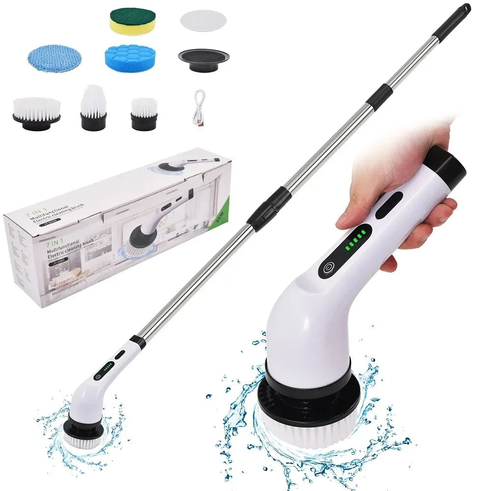 Powerful Cordless Electric Spin Scrubber Multipurpose Cleaning Brush for Shower Sink Tile Grout Kitchen Bathroom