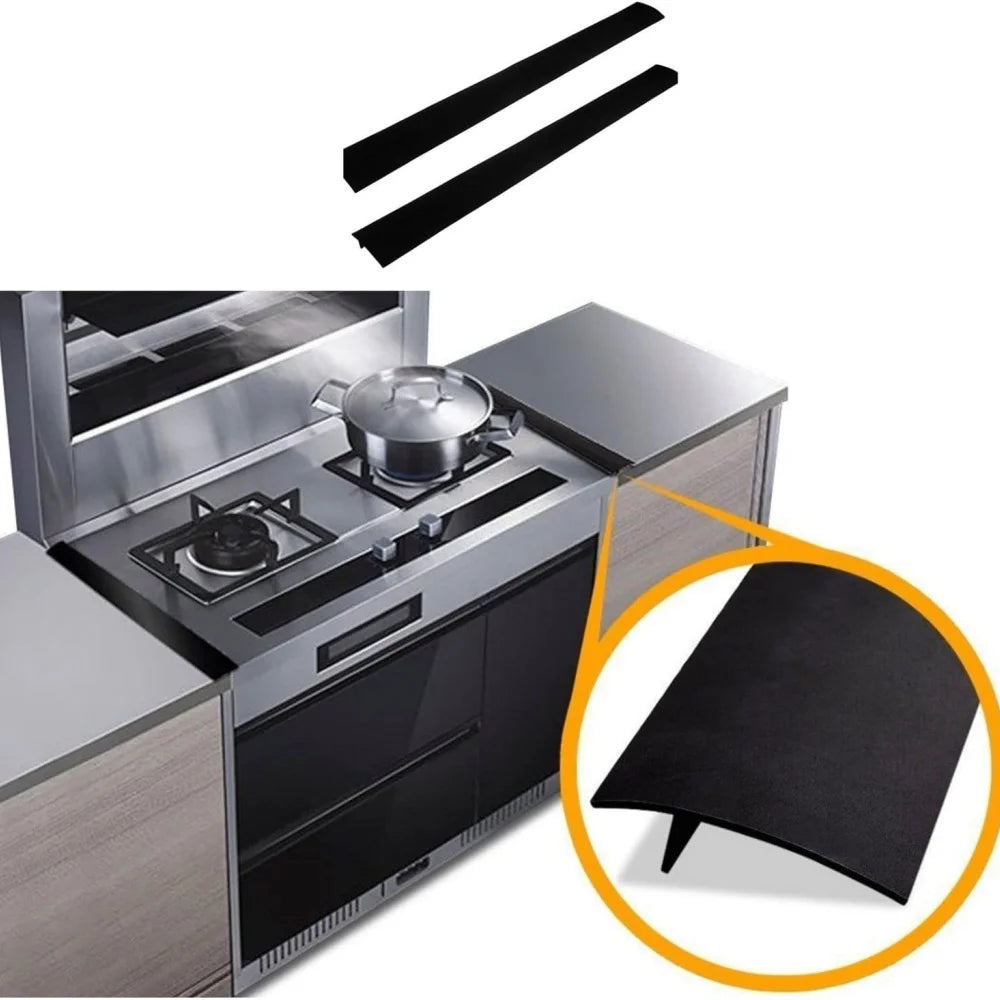 YITAPE Silicone Stove Counter Gap Cover Heat Resistant Oven Gap Filler Universal Sealing T-Strip Spill Guard Kitchen 25 30 Inch