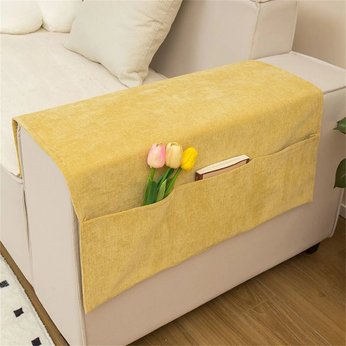 Sofa Armrest Organizer Pouch Sofa Cover Side Pockets For Storage Home Hanging Organizer Magazine Books Snacks Remote Control