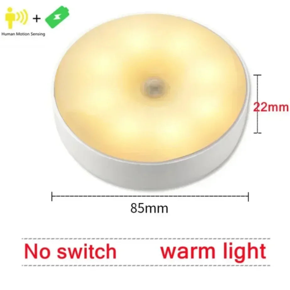 Motion Sensor Night Lights in Warm White/Cold White - Adjustable Brightness, Automatic On/Off, Ideal for Bedside, Stairs, U